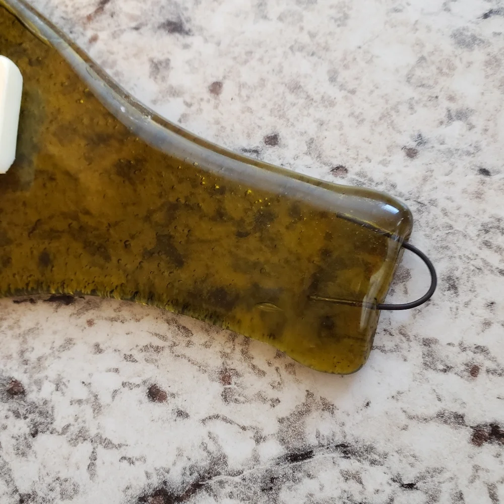Cheese board, butter dish pressed wine bottle kitchen dining handmade